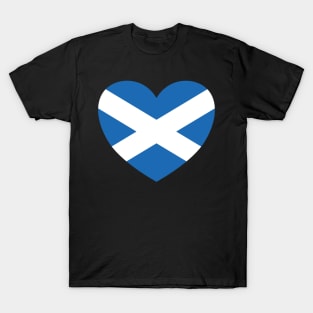 Scotland Flag Heart T-Shirt